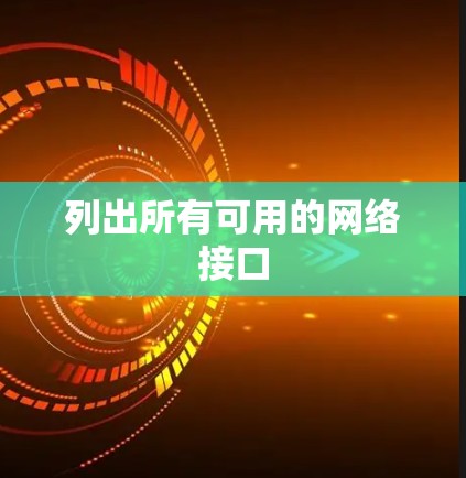 列出所有可用的网络接口