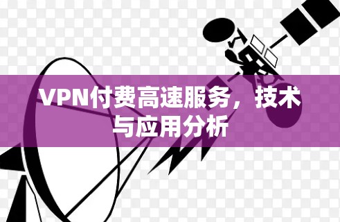 VPN付费高速服务,技术与应用分析 VPN付费高速服务,技术与应用分析