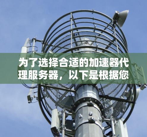 为了选择合适的加速器代理服务器，以下是根据您的需求和考虑因素的分步建议
