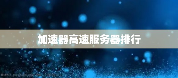 加速器高速服务器排行 加速器高速服务器排行