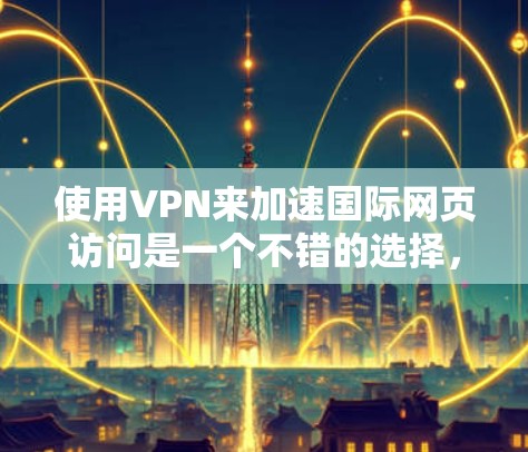 使用VPN来加速国际网页访问是一个不错的选择，以下是分步骤的指南，帮助您轻松设置和使用VPN
