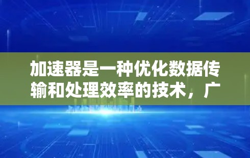 加速器是一种优化数据传输和处理效率的技术，广泛应用于网络、云计算、内容分发和数据同步等领域。以下是对不同加速器及其工作原理的详细分析