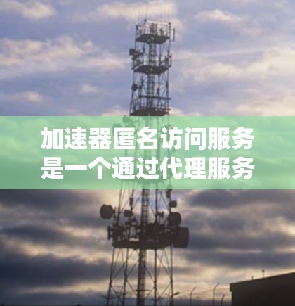 加速器匿名访问服务是一个通过代理服务器或其他技术手段，为用户提供匿名互联网访问的工具。它主要用于隐藏用户的IP地址，保护隐私，并防止网络监控。以下是对该服务的详细分析