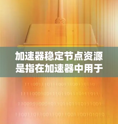 加速器稳定节点资源是指在加速器中用于维护和管理资源的机制，确保系统的高效运行和稳定性。以下是对加速器稳定节点资源的详细分析