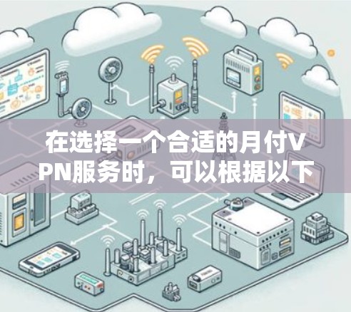 在选择一个合适的月付VPN服务时，可以根据以下几个关键因素进行比较